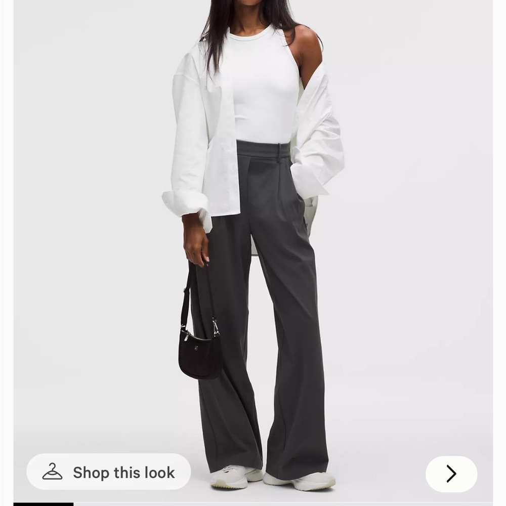 lululemon athletica Daydrift High Rise Wide Leg Trouser 
Pant - Graphite Gray